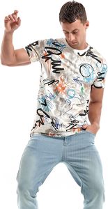 Camiseta de manga corta con estampado de hip hop para hombre - Product Image 4
