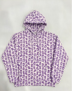 Sudadera con Capucha Morada con Estampado Completo de Dibujos Animados, Unisex, Mezcla de Algodón, Sudadera con Diseño Personalizado, Estilo Urbano, OEM, ODM, Estilo Moderno - Product Image 1