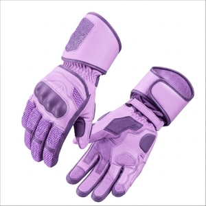 Gants de moto noirs en cuir véritable pour homme, pour la route, le motocross, les courses, été et hiver - Product Image 4