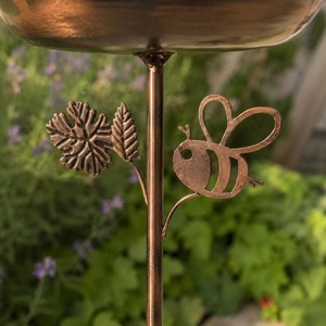 Meilleur Bain d'oiseaux en cuivre pour un jardin élégant et respectueux des oiseaux, avec support en cuivre, fait main, traditionnel, respectueux de la nature - Product Image 1