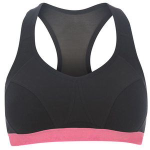 Sujetador deportivo personalizado de algodón negro 2026 para mujer al por mayor, ropa deportiva femenina de cintura alta, transpirable, soporte medio - Product Image 1