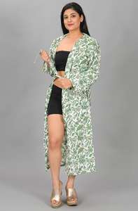 Robes de bain vertes écologiques personnalisées effet soleil, robes de plage respirantes d'été, vêtements de nuit longs d'été pour femmes - Product Image 3