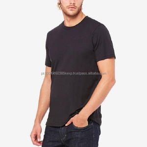 T-shirt pour homme en coton 100% de bonne qualité, tricoté, coupe classique, manches courtes, écologique, respirant, logo personnalisé, design vierge - Product Image 3