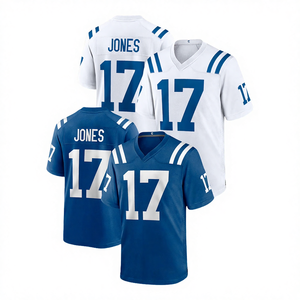 Camiseta de Fútbol Americano Personalizada al por Mayor de Alta Calidad para Hombre, Cuello en V, Talla Grande, Transpirable y de Secado Rápido - Product Image 2