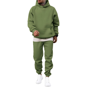 Conjunto Deportivo Moderno Extra Grande para Hombre, Dos Piezas, Sudadera con Capucha y Pantalones Jogger, Corte Holgado, Estilo Casual y Urbano, a la Moda - Product Image 1