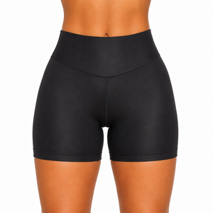Shorts de yoga pour femmes, couleur unie, taille haute, shorts de sport, leggings de gym très élastiques, respirants, pantalons courts de fitness, vêtements de sport - Product Image 5