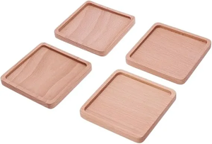 Customizable Square Wooden <b>Coasters</b> for Serving Beer Tea Coffee-Handmade Eco-Friendly Modern Design From Uttar Pradesh - Product Image 4
