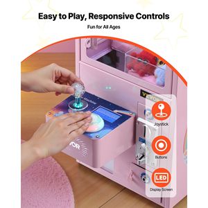 Máquina de Grúa de Garra de Tamaño Mediano con Sonido y Luz Ajustables, Garras de Acero Precisas, Dispensador de Premios y Dulces para Uso Comercial y Doméstico - Product Image 4