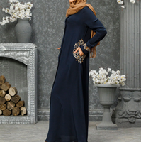 Abayas légères et élégantes en polyethersulfone pour femmes, style décontracté vintage, robe maxi islamique modeste, abaya ouverte sur le devant, Dubaï