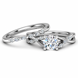 Anillo de Diamantes Cultivados en Laboratorio, Corte Redondo y Marquesa, Certificado por IGI, en Oro de 10K, 14K, 18K, Plata 925, 935, Joyería Fina - Product Image 2