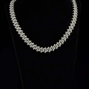 Trending High Quality Customized <b>Iced</b> Jewelz <b>Iced</b> Out 16mm Cuban Link Moissanite <b>Chain</b> 925 Sterling Silver Rose Gold - Product Image 1