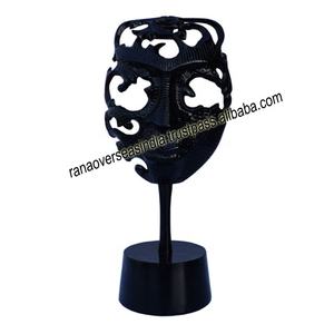 Masque facial traditionnel en gros Statue Masque décoratif en aluminium en métal Sculpture pour restaurant hôtel café et plus - Product Image 1
