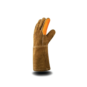 Guantes de Soldadura de Cuero para Soldadura Eléctrica, Textura Suave, Resistentes al Calor, Duraderos, Anti-escaldaduras, Sin Silicona, Sin Látex - Product Image 5