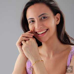 PRAO Bracelet jonc mode minimaliste à breloques - Product Image 4