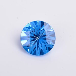 พลอยสังเคราะห์นาโนคุณภาพสูง สีน้ำเงิน เกรด AAA รูปทรงเว้า สำหรับทำเครื่องประดับ แบบคาโบชอง เจียระไน ปรับแต่งได้ - Product Image 1