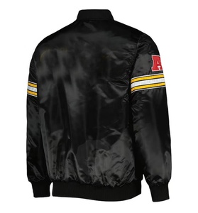 Veste de baseball en satin personnalisée pour style personnalisé Veste en satin de meilleure qualité Veste universitaire en satin avec logo d'équipe personnalisé - Product Image 5