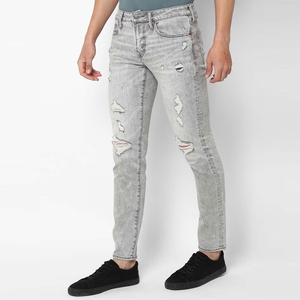 Jean en denim léger de haute qualité pour homme, coupe slim droite, style streetwear, délavé, écologique, respirant, pantalon printemps-hiver - Product Image 2