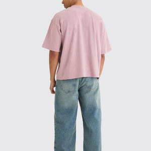 เสื้อยืดผู้ชายทรงบ็อกซี่ ผ้าฝ้าย 100% น้ำหนักเบา สวมใส่สบาย คุณภาพพรีเมียม แขนปกติ ผลิตตามสั่ง เป็นมิตรต่อสิ่งแวดล้อม ระบายอากาศได้ดี - Product Image 4