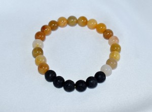 High Quality Yellow Aventurine Lava Stones Diffuser <b>Bracelet</b> <b>Healing</b> 8mm <b>Bracelet</b> For Fashion - Product Image 3