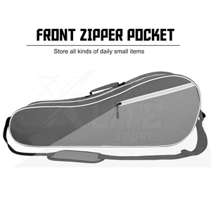 Sac de raquette de tennis personnalisé, imperméable, capacité 30-40L, tissu polyester lisse, confortable, respirant, fermeture éclair, 7 - Product Image 2