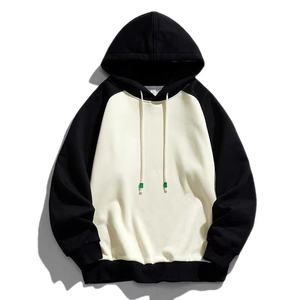 Sweat-shirt à capuche pour homme, manches raglan, surdimensionné, couleur unie, en coton tricoté, décontracté, hiver, silicone – Meilleur prix de gros personnalisé - Product Image 6