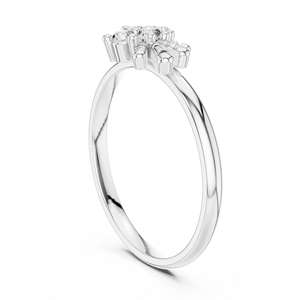 Anillo de Diamante Cultivado en Laboratorio a Precio Accesible, Chapado en Rodio, para Mujer, Oro Blanco de 18 Quilates, Regalo de San Valentín, Anillo de Compromiso, para Fiestas, Eventos Glamurosos, Uso Diario - Product Image 2
