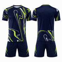 Kaos Jersey Sepak Bola Dewasa Bahan Polyester 100% Cepat Kering, Bernapas, Sablon Heat-Transfer untuk Latihan