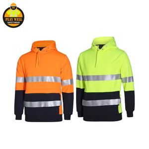 Sweat à capuche de travail personnalisable avec logo, haute visibilité, réfléchissant, respirant, imperméable - Product Image 3