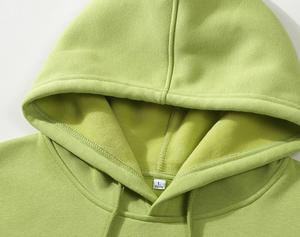 Sweat-shirt à capuche épais et lourd pour homme, grande taille, couleur unie, 100 % coton - Product Image 3