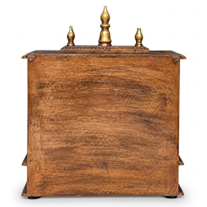 Mandir Tradicional de Madera para el Hogar, Templo Hindú Art Deco Hecho a Mano, Pintado a Mano con Detalles en Cobre, para Pooja, Cumpleaños, Aniversario - Product Image 5
