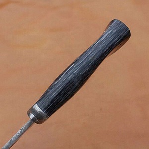 Couteau Bowie en acier Damas fait main, lame fixe, couteau tactique de survie en plein air avec manche en bois - Product Image 5