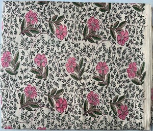 Pure Cotton Rapid Hand Block Print Fabric for Dresses Kurtis and Home Furnishing Soft Breathable Traditional Printed Textile - Product Image 2