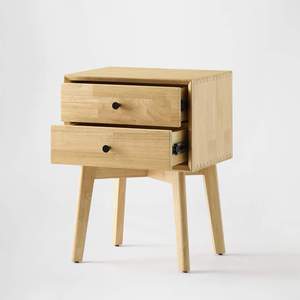 Malika Nightstand Made Of Mahogany Wood High Quality With Natural Wood For Indoor Use. - Product Image 3