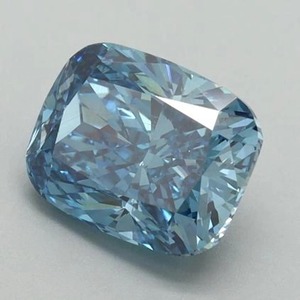 Diamante Sintético Azul Cultivado en Laboratorio, Corte Cojín Alargado, de 1.00 CT a 5.00 CT, Certificado, Claridad VVS VS - Product Image 3