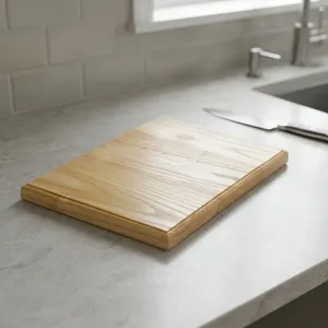 <b>Wooden</b> Chopping <b>Block</b> Rectangle Anti-Slip Cutting Board Kitchen Use Natural Shape - Product Image 1