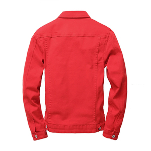 Wholesale New Fashionable Men Spring High Street <b>Plus</b> <b>Size</b> 100% Cotton Denim <b>Jacket</b> Zipper Closure Reversible <b>Waterproof</b> Quick - Product Image 2