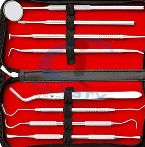 Premium Dental <b>Tooth</b> Cleaning Kit Stainless Steel Calculus <b>Plaque</b> <b>Remover</b> Scaler Mouth Mirror Oral Hygiene Set - Product Image 6