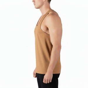 <b>Men</b> High Quality Custom Cotton Gym Sports Vest Top Printed Logo Cotton fabric Slim Fit Knitted Casual Running <b>Singlets</b> - Product Image 2