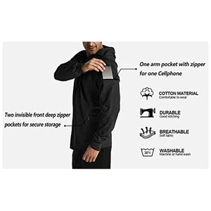 Sweat-shirts de sport pour hommes, design personnalisé, vente chaude, hiver, couleur unie, respirants, écologiques, séchage rapide, meilleure qualité, prix bas, vêtements de fitness - Product Image 5