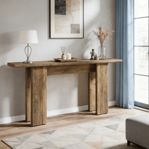 Consolle Lunga Moderna di Lusso in Legno Massello, Arredamento Contemporaneo per Ingresso, Appartamento o Soggiorno d'Hotel - Product Image 5