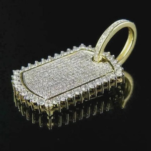 Pendentif Chien en Argent Sterling 925 Plaqué Rhodium avec Moissanite et Diamants, Style Hip Hop, Bijou Unisexe Bling-Bling - Product Image 3