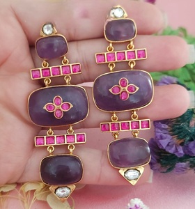 Pendientes de Moda con Moissanita Chapada en Oro de Alta Calidad, Diseño Radiante, para Mujer, Estilo Elegante, para Fiestas, Colección de Moda - Product Image 2