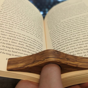 Soporte de Anillo para el Dedo para Leer Libros, Sujetador de Dedos de Madera - Product Image 1