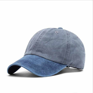 Unisex Cotton Baseball Cap 6-Panel Washed Gray Yellow Brim Adjustable Fitted Casual Spring <b>Summer</b> <b>Hat</b> - Product Image 2