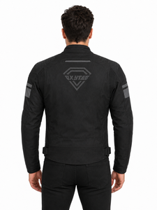 เสื้อแจ็คเก็ตมอเตอร์ไซค์แขนยาวสีดำสำหรับผู้ชาย OXYTAG กันลมได้ทุกฤดู สไตล์ผู้ใหญ่ ราคาขายส่ง รับผลิตแบบ OEM เสื้อแจ็คเก็ตผู้ชายแบบสั่งทำ - Product Image 5