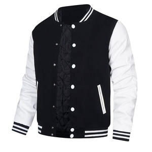 แจ็คเก็ตวาร์ซิตี้ดีไซน์ล่าสุด ระบายอากาศได้ดี คอเสื้อแบบคอกลม พิมพ์โลโก้ตามสั่ง แขนยาวเต็มตัว แจ็คเก็ตเบสบอลสำหรับผู้ชาย - Product Image 5