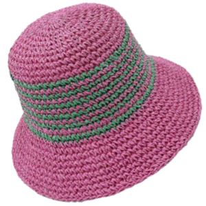 Sombrero de Paja Bicolor Rosa y Verde AKA, Sombrero de Sol de Verano para Mujer, Tejido a Mano, Ligero, Moderno, Accesorio de Playa - Product Image 2