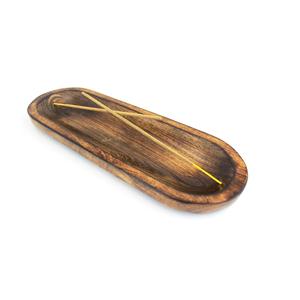Porta Incienso de Madera Natural en Forma de Barco con Recolector de Ceniza, Soporte de Agarbatti de Madera Hecho a Mano para Meditación en el Hogar - Product Image 5