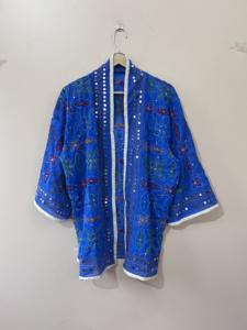 Kimono court coloré assorti style Phulkari, veste longue, tenue décontractée, cache-maillot, boléro d'été - Product Image 4