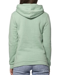 Individuelles Logo Damen Kapuzenpullover Einfarbig Stickerei Vordertasche 100% Baumwolle Gestrickt Herbstbekleidung - Product Image 4